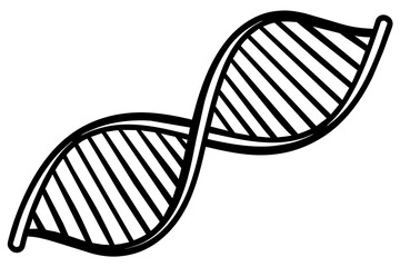 DNA silhouette vector illustration
