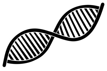 DNA silhouette vector illustration