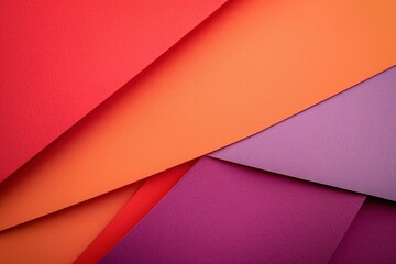 Minimalistic Abstract Background with Colorful Flat Paper Sheets &ndash; Modern Design for Creative Projects, Graphic Design, and Branding. Generative AI