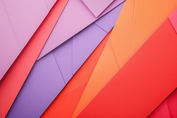 Minimalistic Abstract Background with Colorful Flat Paper Sheets &ndash; Modern Design for Creative Projects, Graphic Design, and Branding. Generative AI