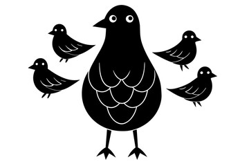 sweetie silhouette vector illustration