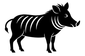 warthog silhouette vector illustration