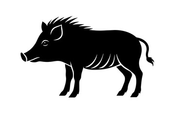 warthog silhouette vector illustration