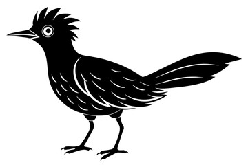 whiskers bird silhouette vector illustration