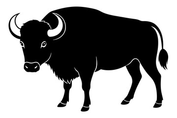 bison silhouette vector illustration