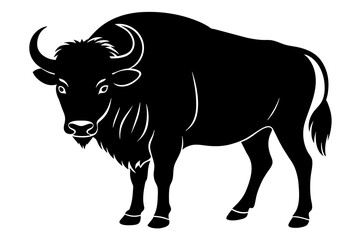 bison silhouette vector illustration