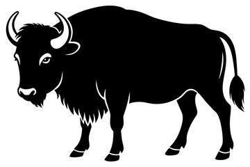 bison silhouette vector illustration