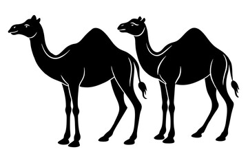 camel silhouette vector illustration