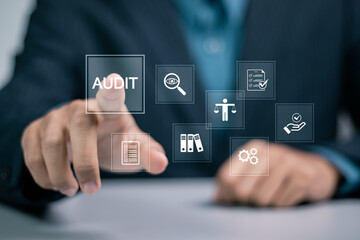 Audit business concept. Financial examination for business and financial management system....