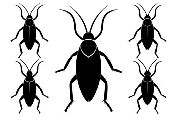 cockroach silhouette vector illustration