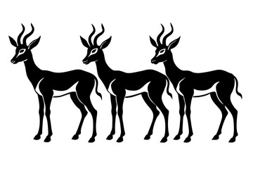 gazelle silhouette vector illustration
