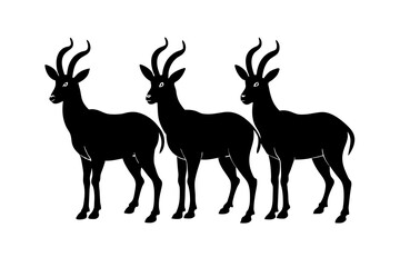 Fototapeta premium ibex silhouette vector illustration