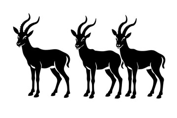 ibex silhouette vector illustration