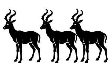 ibex silhouette vector illustration