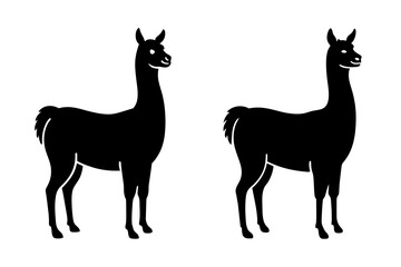 llama silhouette vector illustration