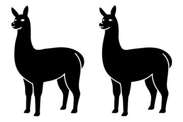 llama silhouette vector illustration