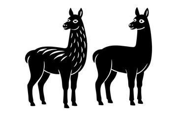 llama silhouette vector illustration