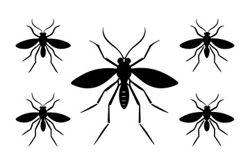 mosquito silhouette vector illustration