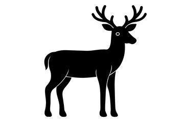 Fototapeta premium reindeer silhouette vector illustration