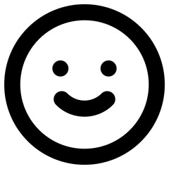 smile emoticon icon, simple vector design