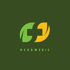 herb medic  icon vector illustration  concept design template