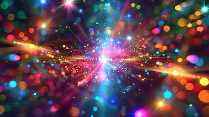 a colorful background with many lights