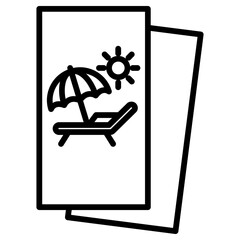travel brochure icon, simple vector design
