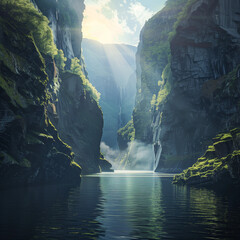 Beautiful Norwegian Fjords - obrazy, fototapety, plakaty