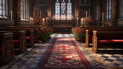 interior of church  high definition(hd) photographic creative image - obrazy, fototapety, plakaty