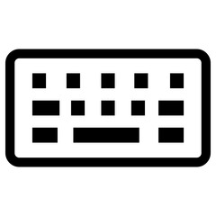 wireless keyboard icon, simple vector design