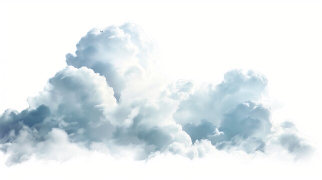 clouds in the sky white background isolated