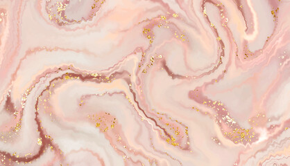 Agate stone painting background design with geode natural texture and gold sequins.