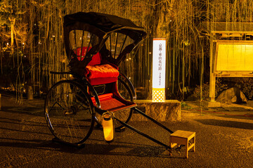 日本の風景　古都京都　東山花灯路　人力車