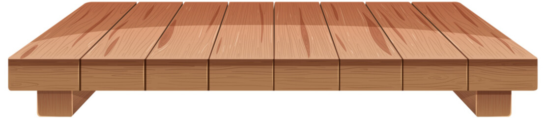 Vector graphic of a modern wooden table