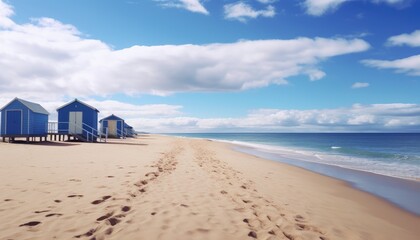 Sandy beach and ocean