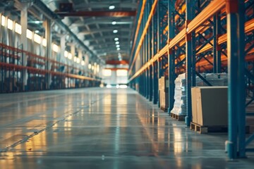 Fototapeta premium Warehouse at logistics area