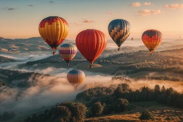 Balloons Over Misty Hills