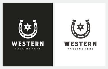 Shoe Horse Country Western Cowboy Ranch logo design 