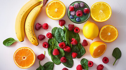 Vibrant Array of Ingredients for a Colorful Smoothie