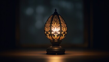 Small lamp on white background in closeup - obrazy, fototapety, plakaty
