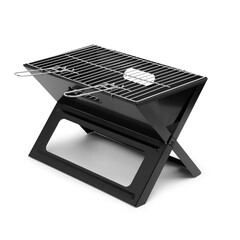 black barbecue grill isolated on white background. 3d render