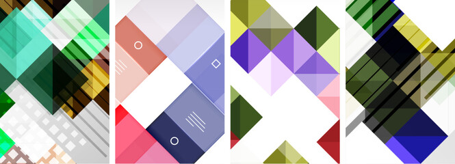 Square abstract poster set. Vector Illustration For Wallpaper, Banner, Background, Card, Book Illustration, landing page