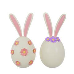 Fototapeta premium Easter Egg 3D Illustration. Painted Egg for Easter day.