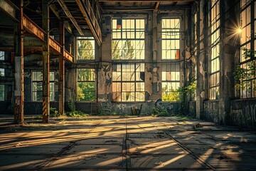 old abandoned factory - obrazy, fototapety, plakaty