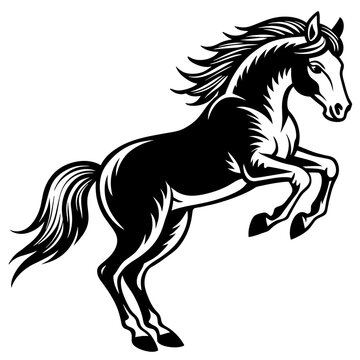 Horse  Jump vector illustration