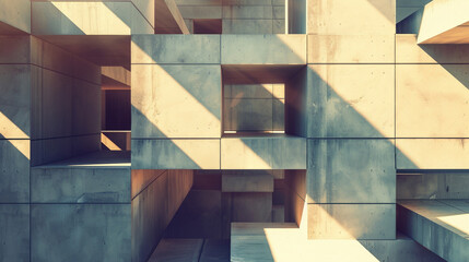 Urban Architecture: Abstract Interplay of Shadows and Light