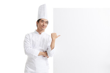 Chef with white board