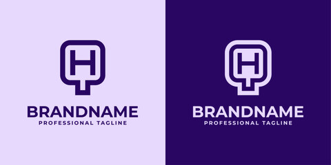 Fototapeta premium Modern Initials QH and HQ Logo, suitable for business with QH or HQ initials