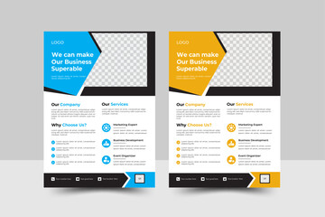 Corporate creative colorful business flyer template design set, cover modern layout, annual report,advertise, publication, cover page. promotion, vector template design or business poster template 