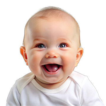 cute baby smailing face transparent background